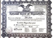 certifikát - hypnoterapeut